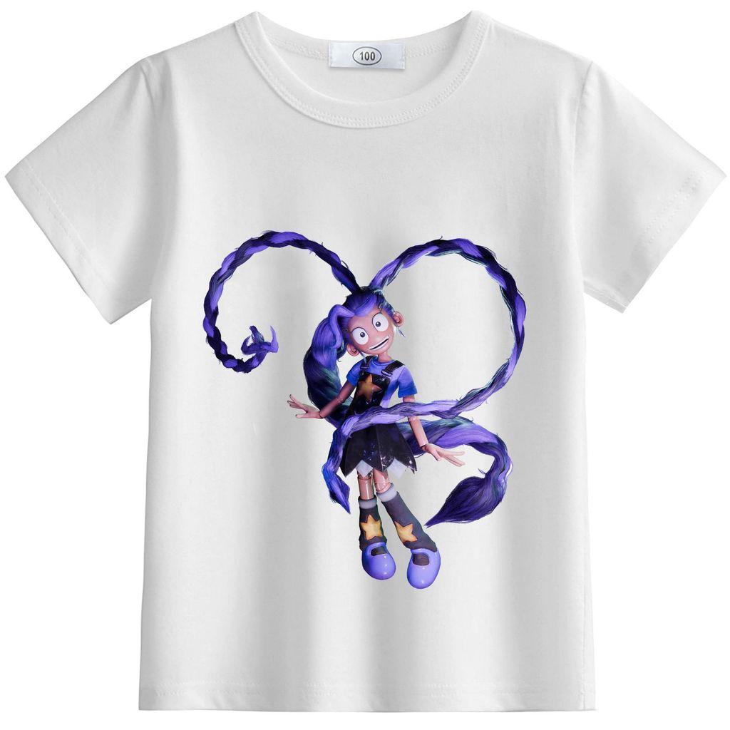 

32217 Multi-color Girls Lily Lovebraids Short Sleeve T-Shirt 110cm білий