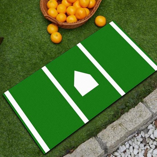 Baseball Batting Mat for Training Shock Absorbing Softball Pitching Mat Batting Practice Mat with Anti-Slip Bottom Footprint Guide for Beginner