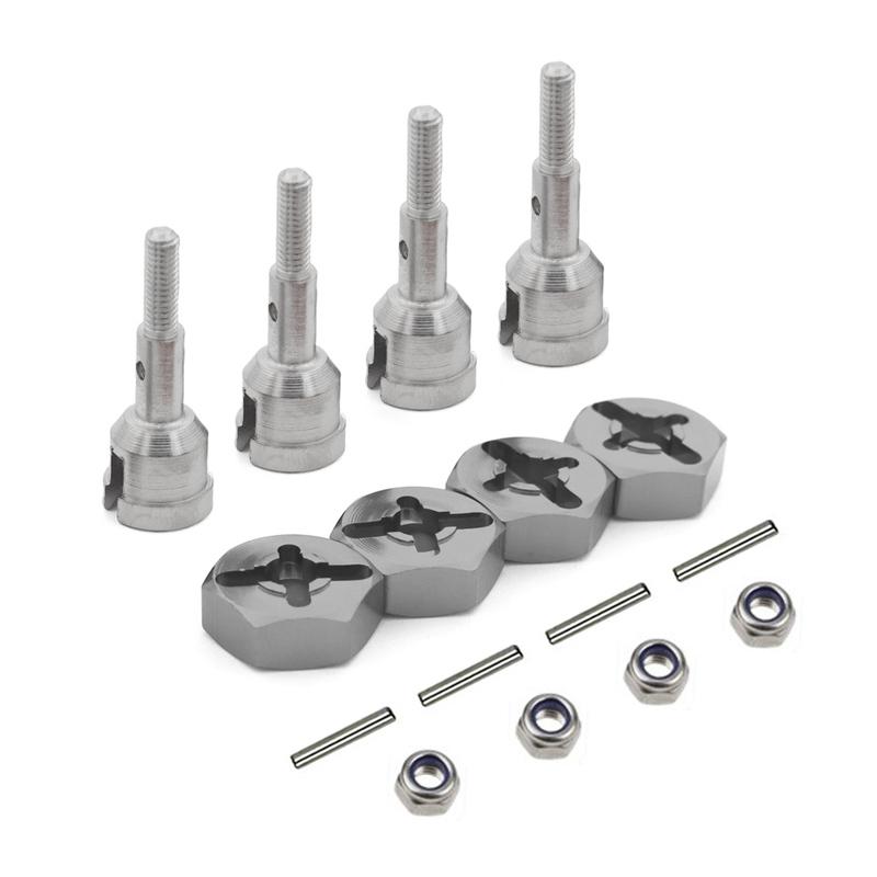 Wheel Conversion Set Axle & 12Mm Hex Dive Hub Turn 1/10 on Road for WLtoys 1/18 A959 A969 A979 A959B A969-B RC Car Upgrade Parts