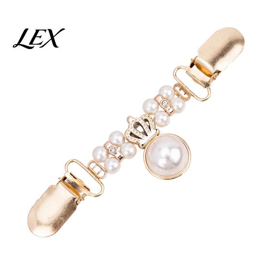 Clothing Cincher Accessories Vintage Sweater Clips for Women Girls, Retro Faux Pearl/Floral Cardigan Clips, Elegant Collar Waist Tightening