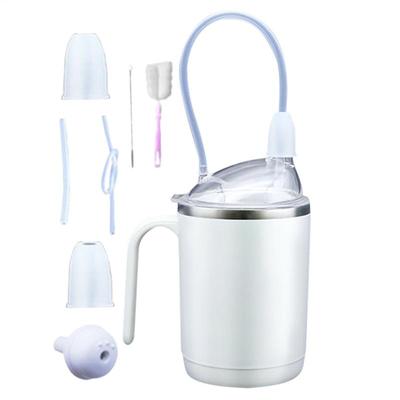 Copos de Silicone para Adultos com Bico Para Idosos Copo de Beber Antivazamento com Canudo Para Paciente com Deficiência Copo de Silicone para Adultos com Alça