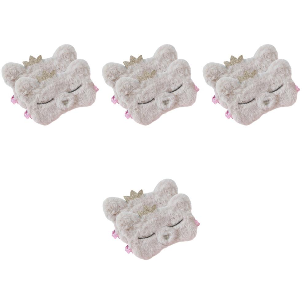 8pcs Fluffy Sleep Mask For Children Girls Colorful Eye Mask