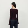VEROMODA Women's Lamb Wool Blend Square Neck Flared Sleeve Knit Top