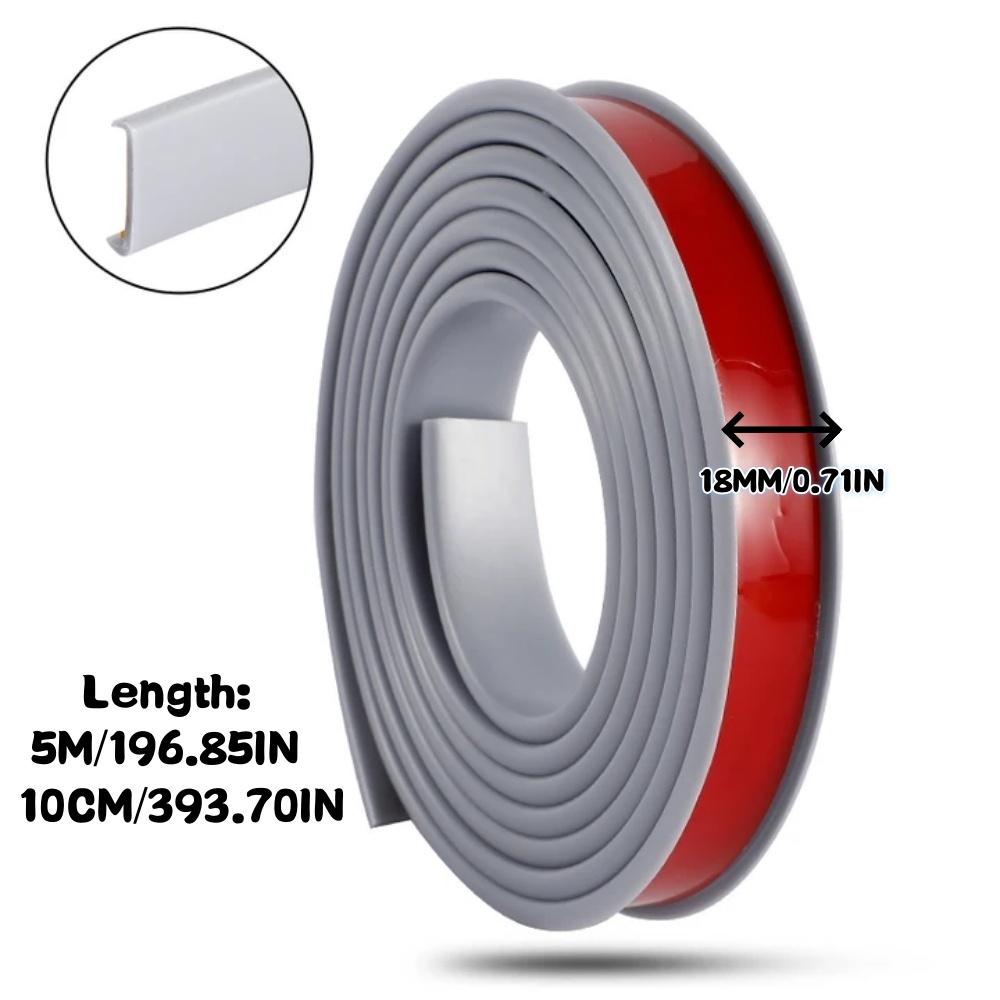 1Roll 5M/10M U-shaped Wooden Cabinet Edge Strips Cabinet Furniture U-shaped Soft Edge Sealing Strips Self-adhesive Edge Strips