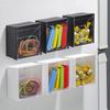 Magnetic Storage Box Kitchen Storage Solution Refrigerator Magnetic Storage Organizer with Transparent Lid for Easy Installation