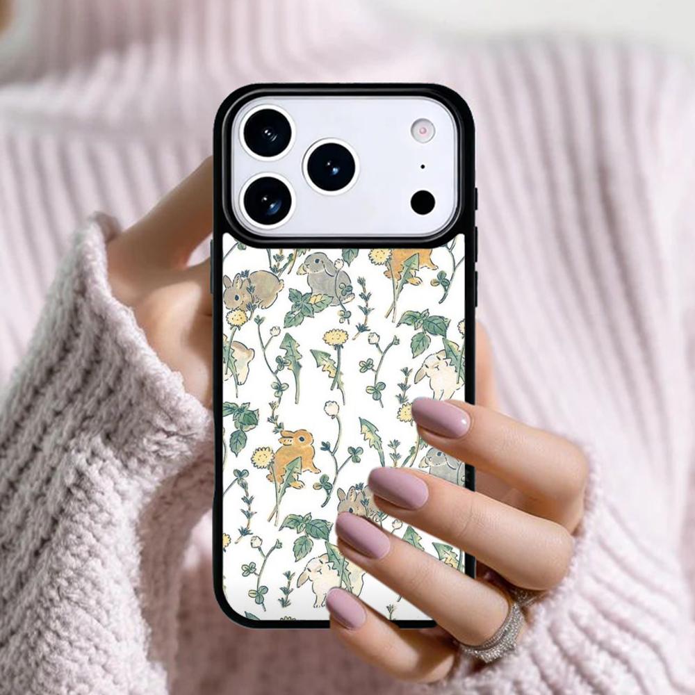 Cute Bunny Rabbit Phone Case For Apple iPhone 17 Air 16E 15 14 Plus 13 12 11 Pro Max Mini Funda Cover