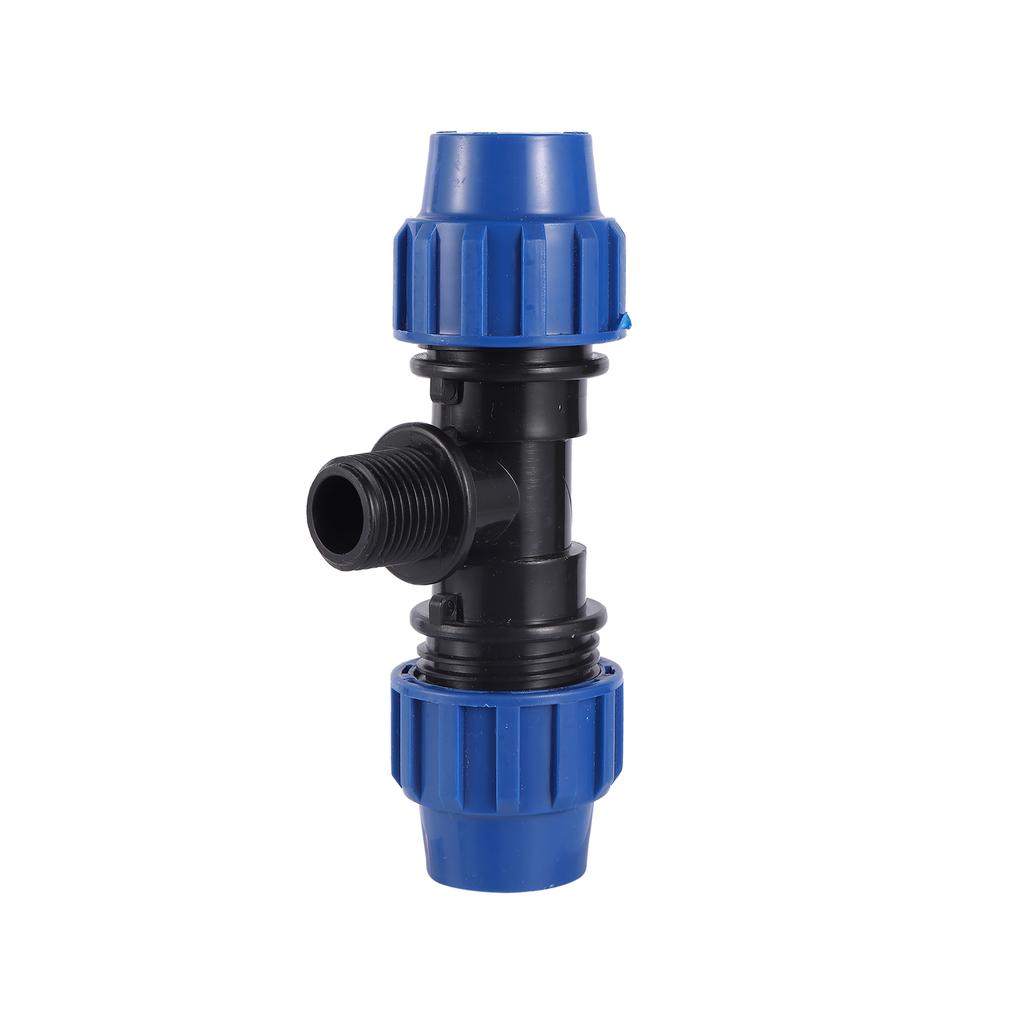 1Pc PE Connector pipe fittings 20MM 25MM 32MM water Tube direct 1/2" 3/4" 1" Male  Thread Quick Connect Tubing Fittings Joint