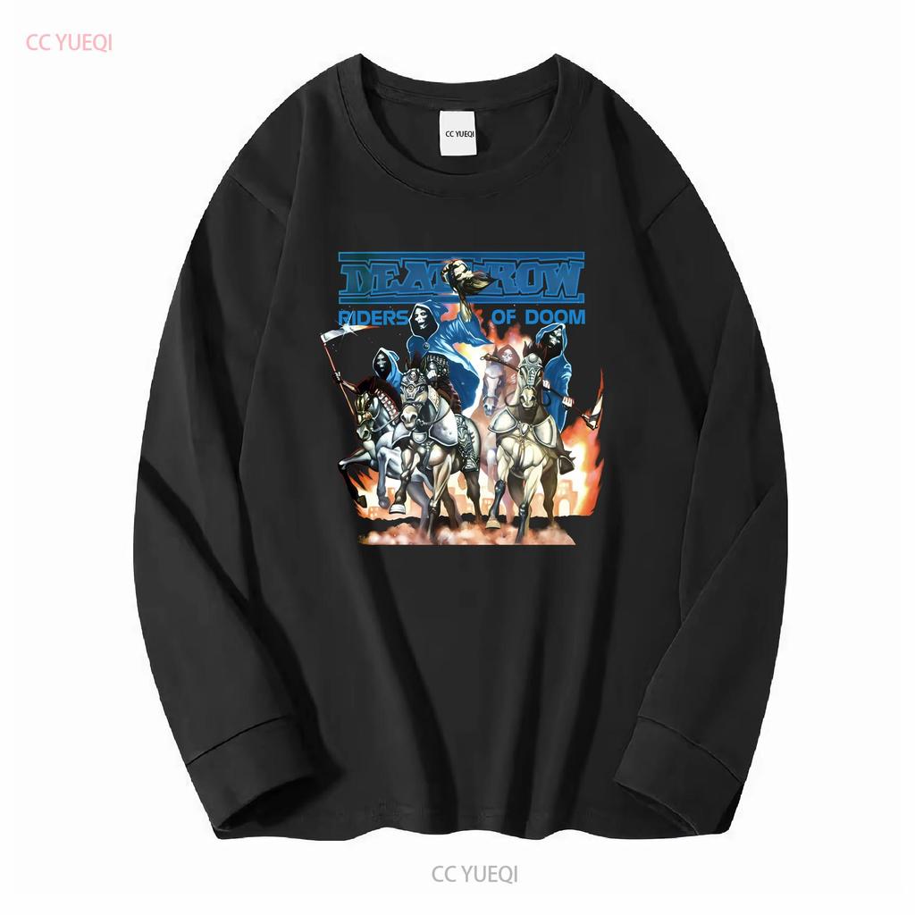 Vtg Deathrow Band Heavy Cotton Black All Size T Shirt MM685 long sleeves vintage Washed designer clothes fashion graphic