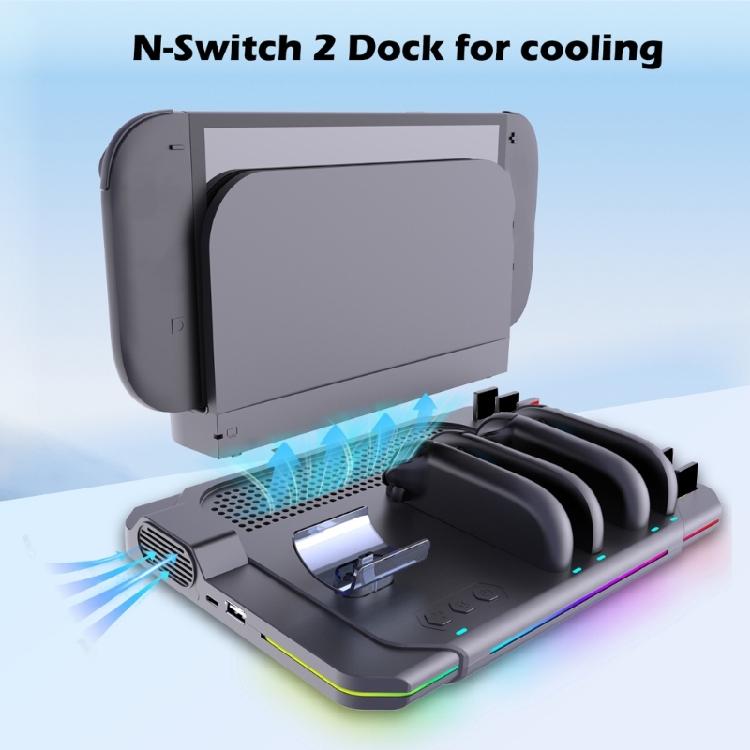 Charging Cradle Controller Multifunction Charging Station Charging Stand for NS2 Charging 5 Controllers