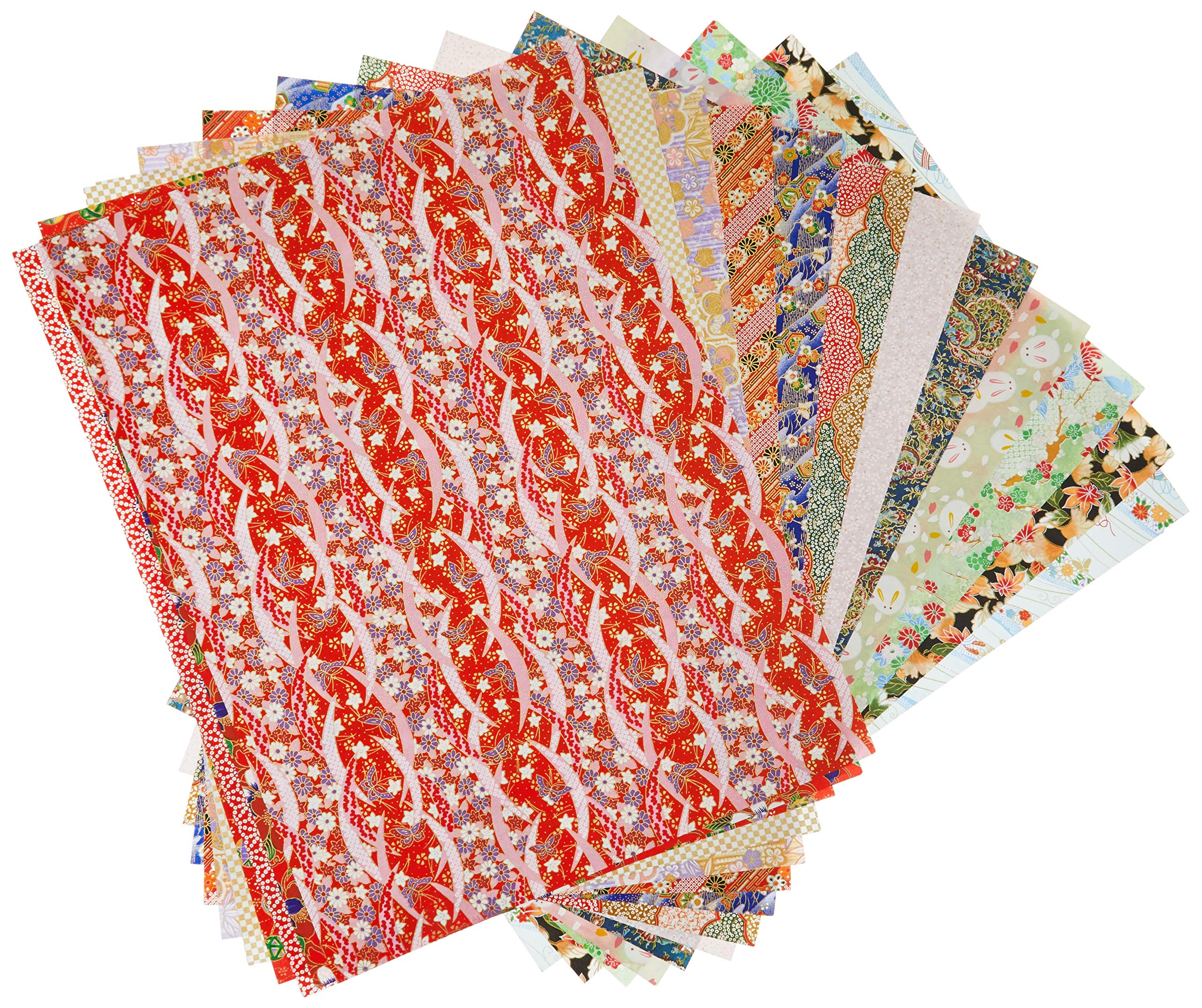 

Kawasumi Washi Chiyogami Yuzen Washi Large x 15 1 Sheet per Set A Paper, Size, 38.5 53cm, Patterns, Pack,