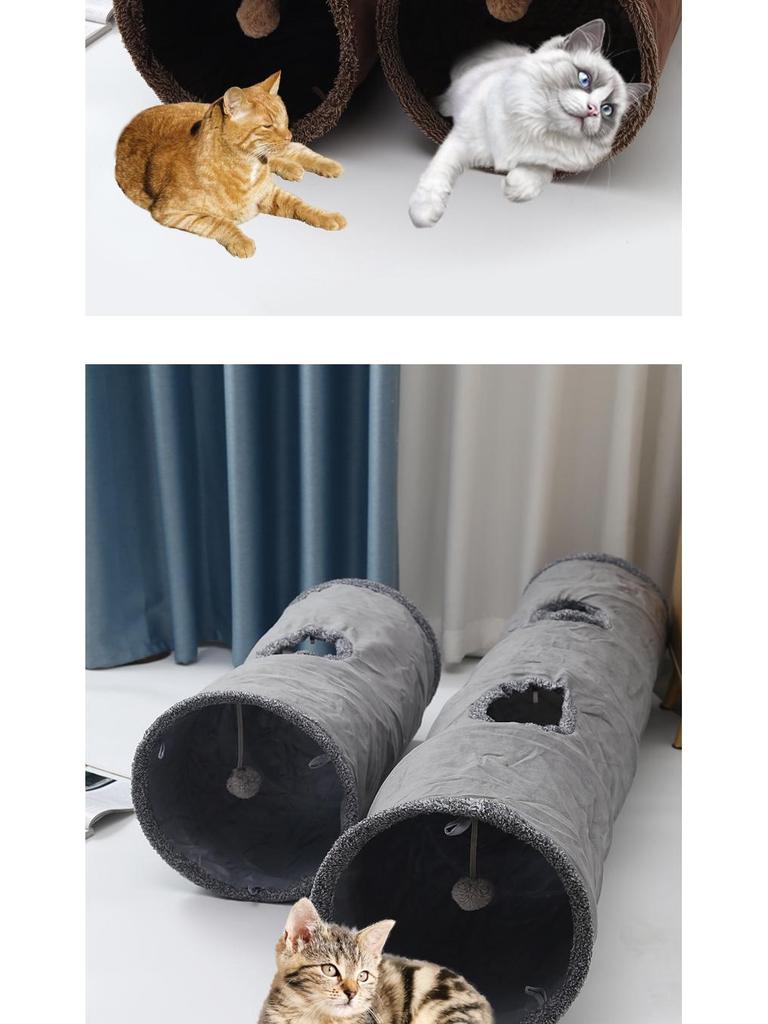 Faltbares Wildleder Katzen Tunnel Spielzeug