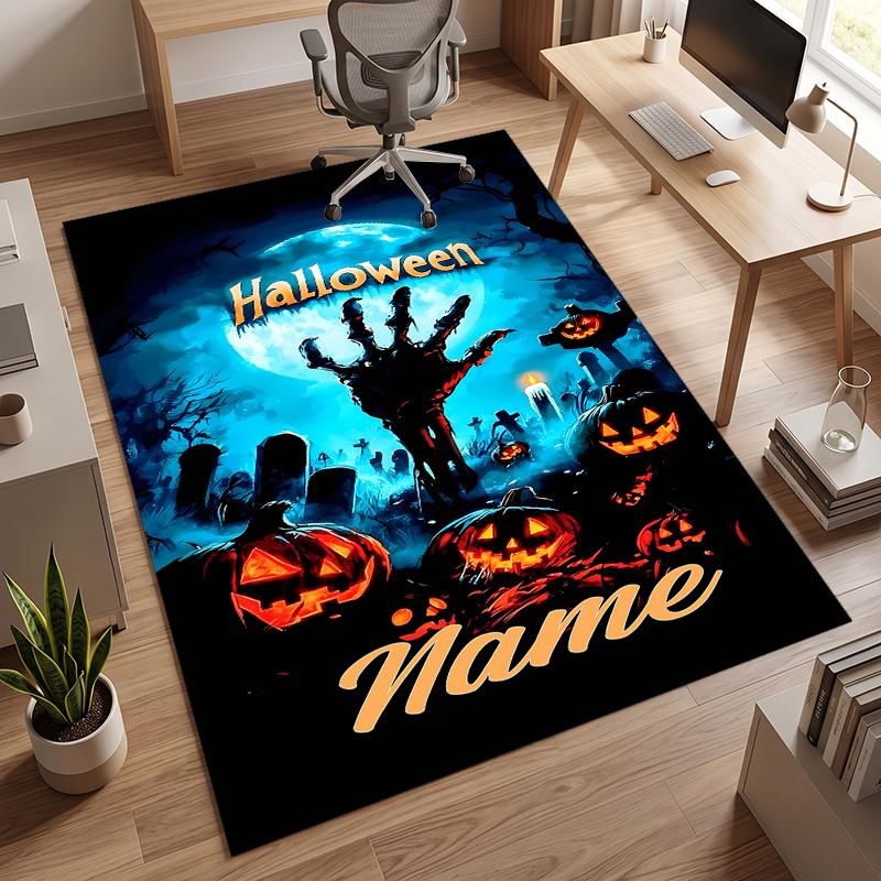 Halloween (14) Personalized Name Office Carpet Stylish Decor for Living Room Bedroom Kitchen