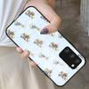 Cute P-PeterS Rabbit Phone Case For Samsung S26 S25 S24 FE S23 S22 S21 Plus S20 Ultra Note20Ultra Black Glass Cover