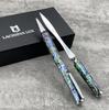 LACHIEVA LUX Luxury Abalone Shell Metal Ballpoint Pen and Shell Letter Opener Set, a Great Pen Gift for Men and Women