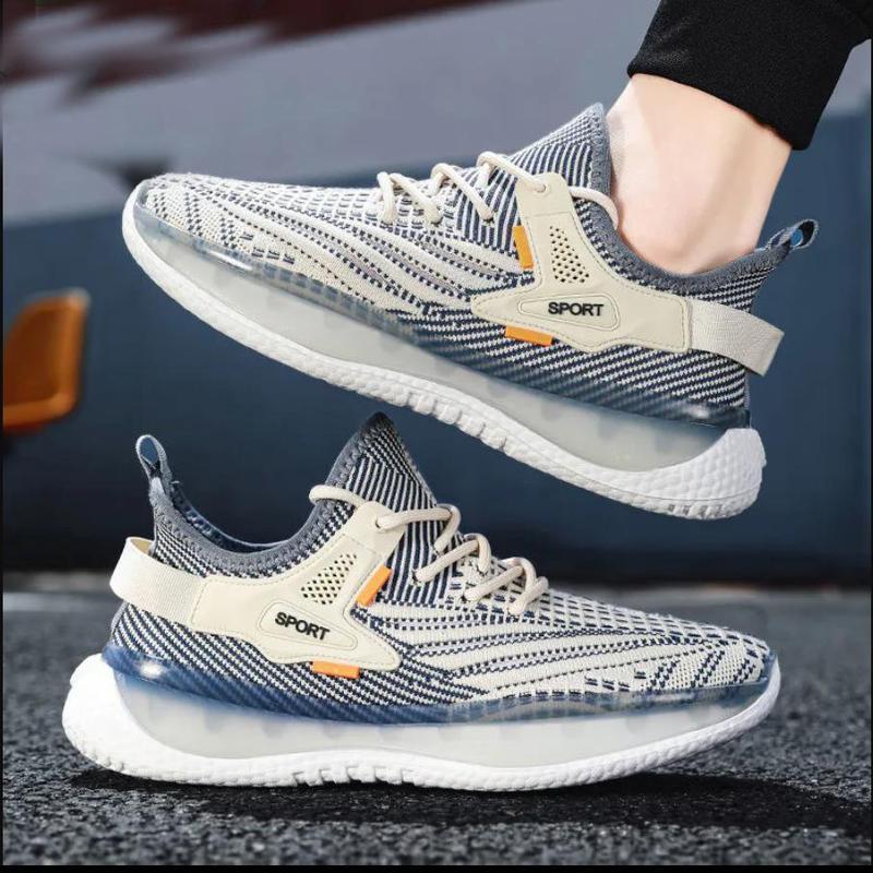 

Мужская удобная и модная повседневная обувь из тканой дышащей сетки 44 чёрный