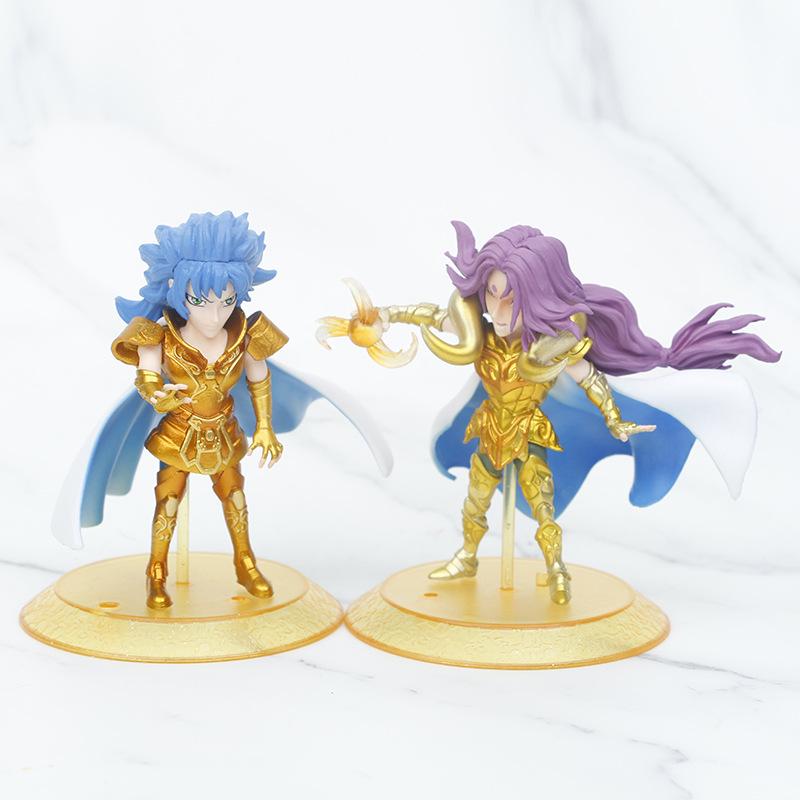 11cm Saint Seiya Anime Figure Myth Cloth Leo Aiolia Aquarius Camus Cancer DeathMask Golden Zodiac Knight Action Japanese Dolls