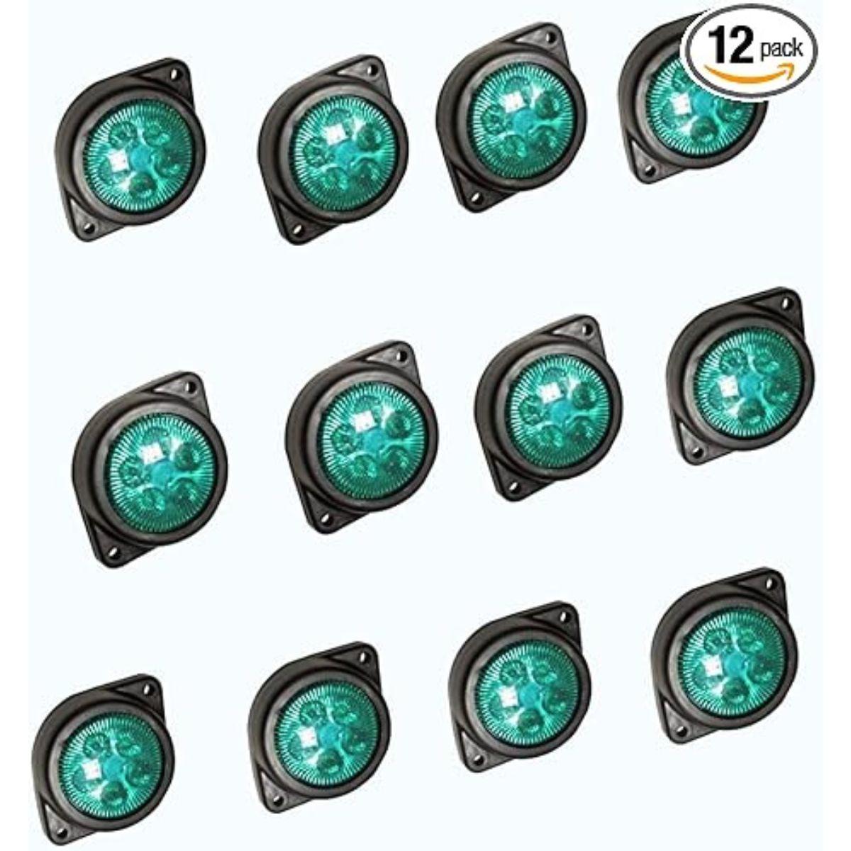 

APSMOTIV LED outline marker lights trailer for truck 24V Lamp chicken lights cargo Marker lights Universal Fit, Color Green, Pack of 12 зелёный