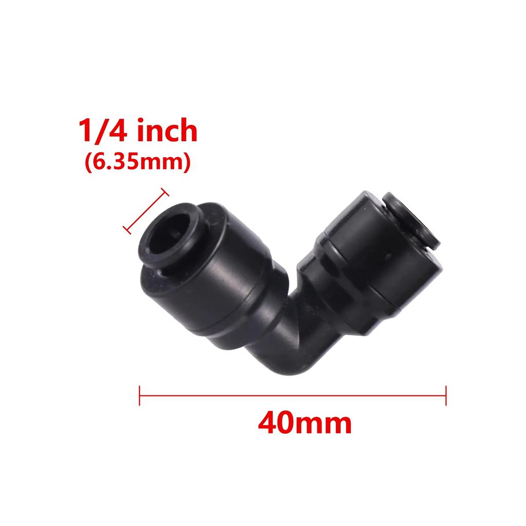 10Pcs 1/4" 6.35Mm Bulkhead Union Connector Tee Elbow Aquarium Quick Coupling For RO Water System Plastic Pipe Fittings Connector