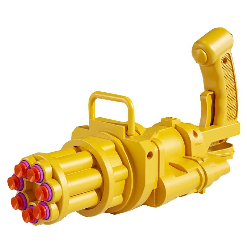 Бластер-гармата Gatling з 7 стовбурами, іграшковий пістолет з м'якими кулями, безпечна іграшка для гри на вулиці, стрільба, для хлопчиків, дітей, зняття стресу