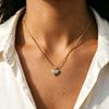 Luxury Heart Flower Stainless Steel Clavicle Necklace