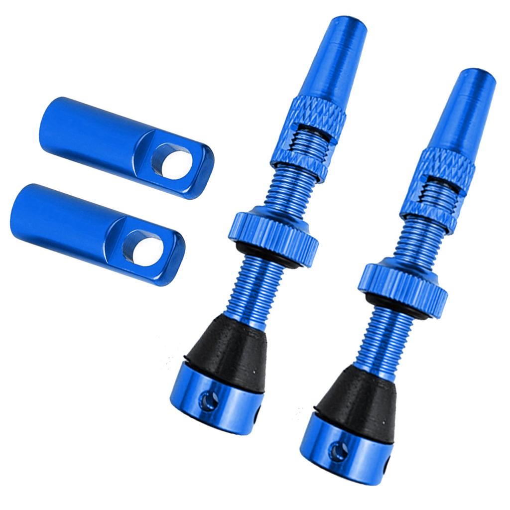 Tubeless Presta Valve Stem 60mm Lightweight Alloy Presta Valve Stem with Valve Core Remover Tool and Valve Stem Caps