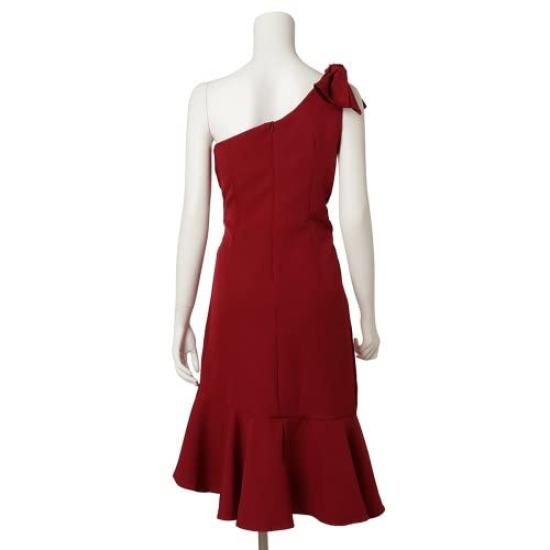 GRAXIA Fishtail Cabaret Perfect for Hostess and with a and Wine Size M Women's One-Shoulder Dress, Hostesses, Clubs, Lounges, Slit, Décolleté, Ribbon,