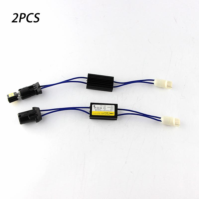 2PCS T10 LED Decoder Canbus Resistor Cable 12V Warning Canceller Decoder Universal Warning Decoder Eliminates Light Faults