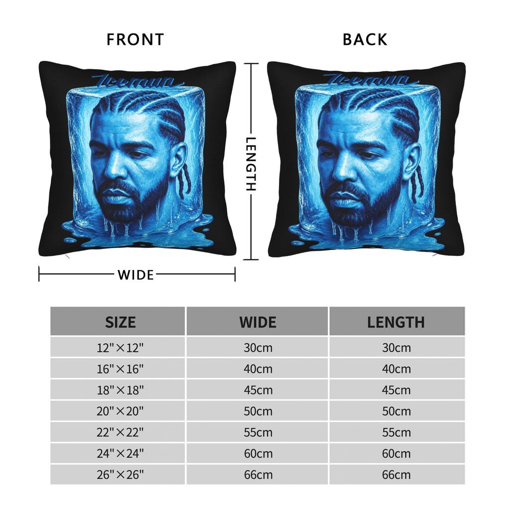 Drake Iceman Pillowcase Printing Polyester Cushion Cover Gift Pillow Case Cover Home Zipper 40*40Cm