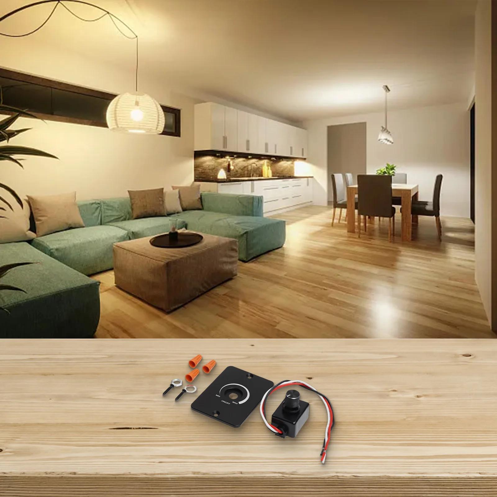 

5A Light Controller LED Dimmer Switch Easy Installation Flame Retardant Insulation Aluminum Knobs Compact Design China Mainland