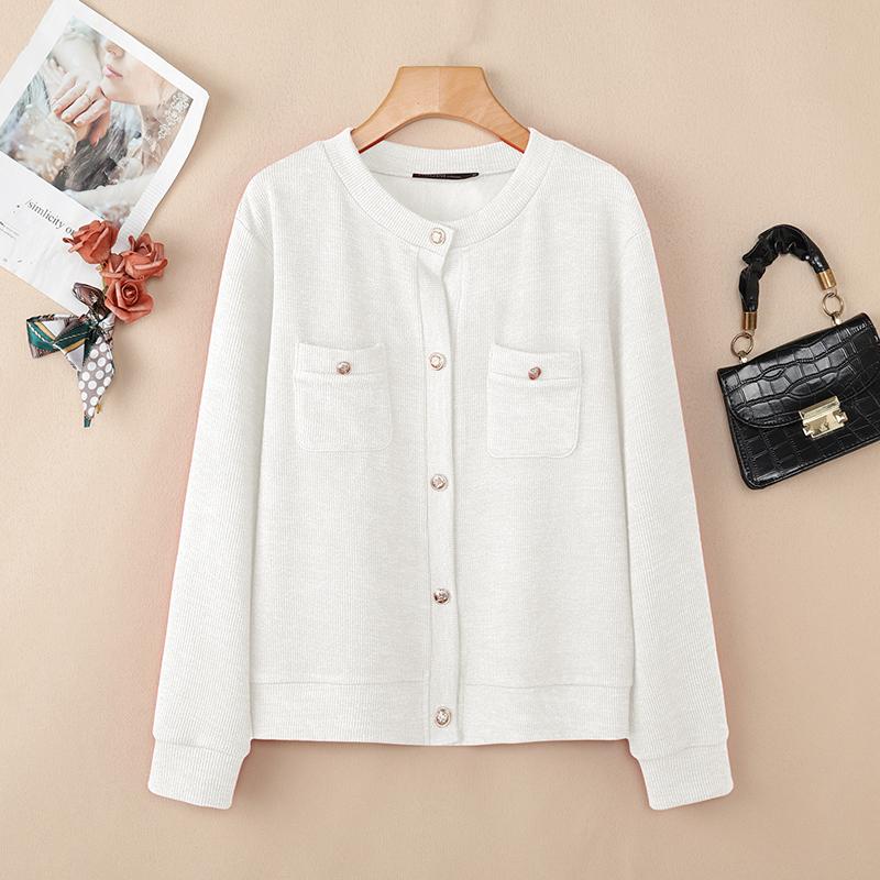 ZANZEA Women Casual Round Neck Loose Long Sleeve Thin Cardigan Blouse