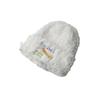 A Thick Loose Knitted Ear Protecting and Warm Cold Cap with A Large Head Circumference In Korean Style