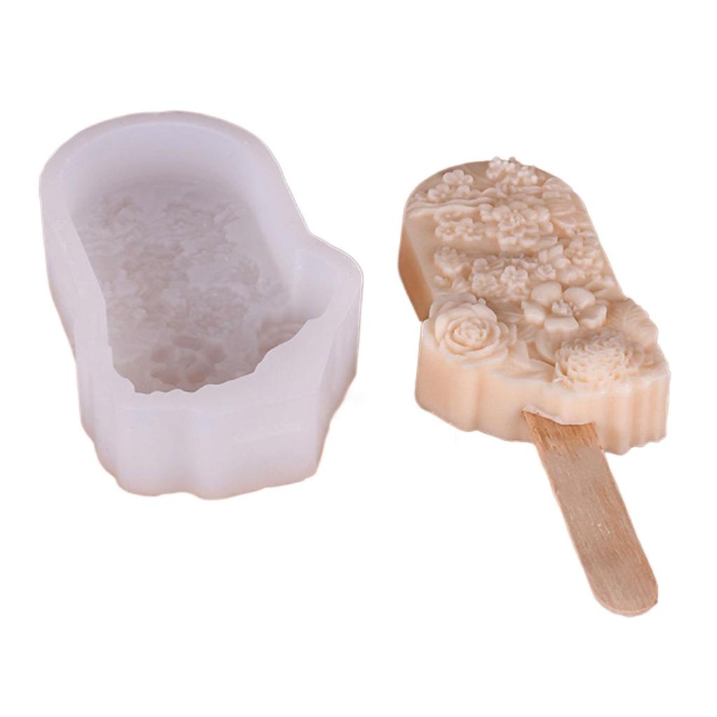 Silicone Popsicles Maker Flower Shape Popsicles Molds Ice Cream Molds Silicone Texture Dessert Supplies for Dessert