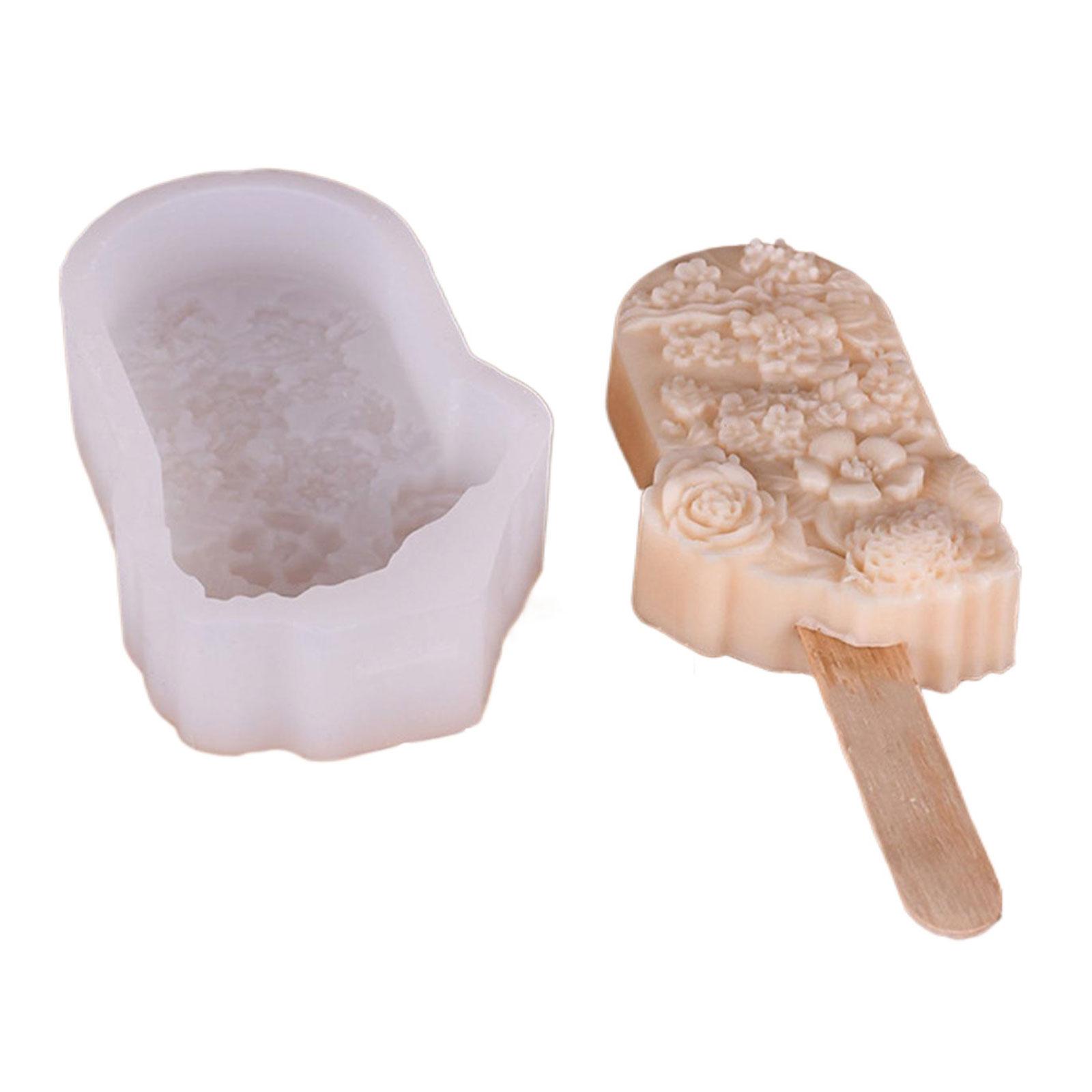 

Flower Shape Silicone Ice Cream Molds Popsicles Maker Silicone Texture Nonstick Molds Baking Molds Suitable for Party 4