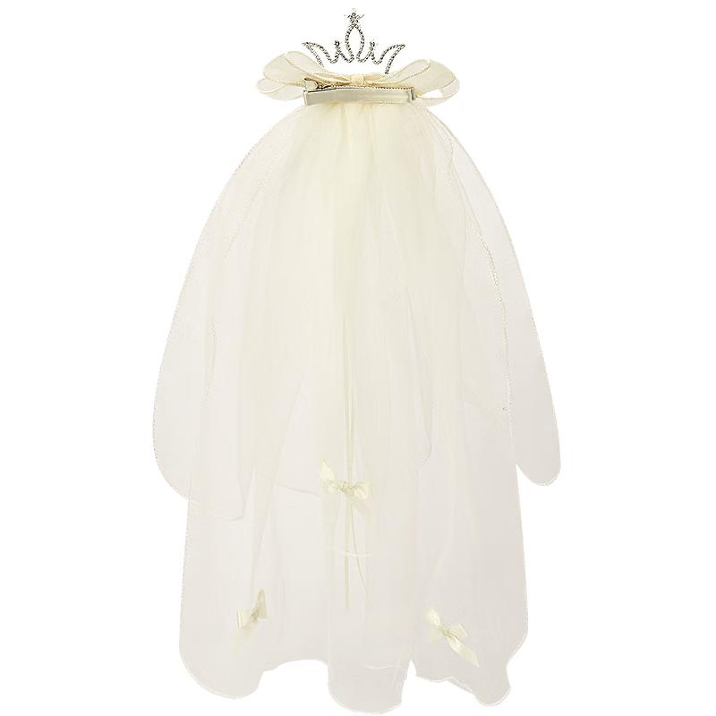 Balabala Girls  Dream Princess Crown Veil Hair Clip 110
