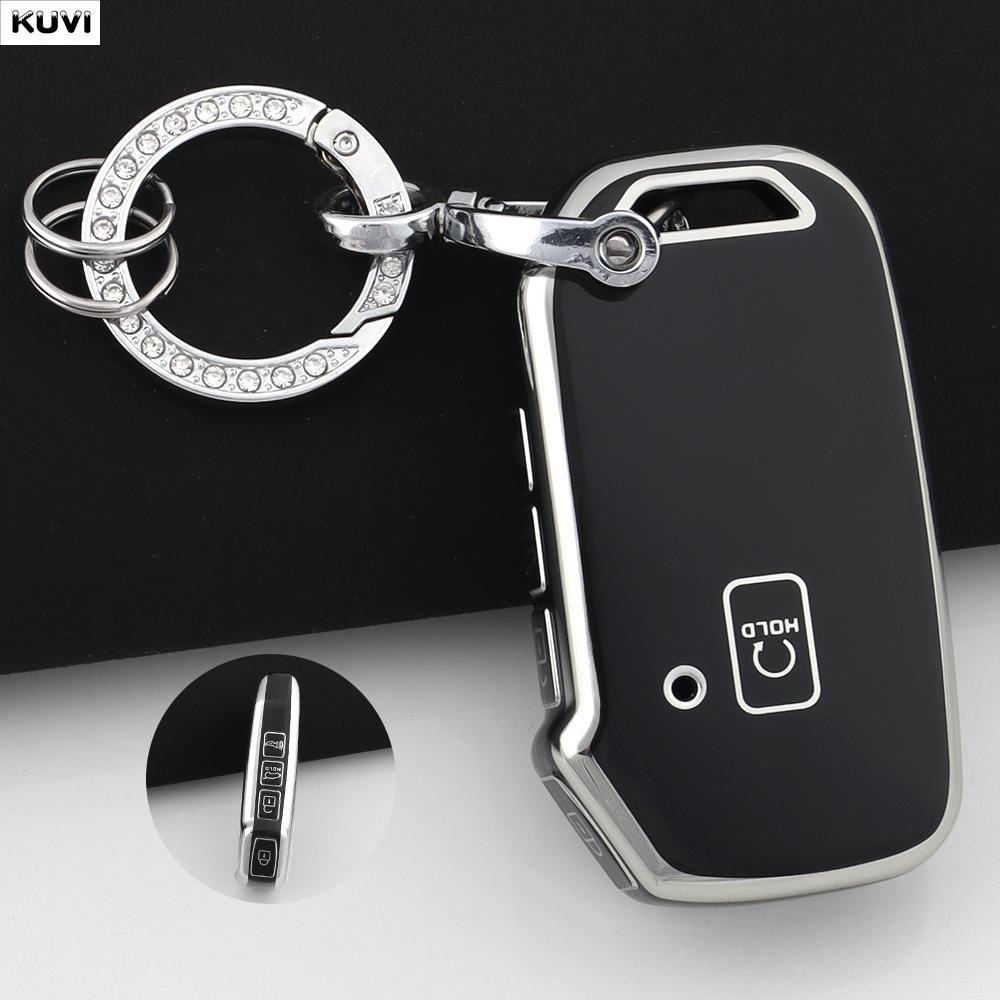Tpu Car Remote Holder Fob Keychian Case Cover For Kia Telluride Sx Sportage R K5 Gt Line Seltos Accessories