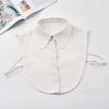 New Hollow Fake Collars for Woman Removable Shirt Detachable Collar Business Sweater White Lace Lapel False Collar Casual