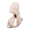 Squirrel Velvet Knit Windproof Hat & Scarf Combo - Adult Winter Fashion