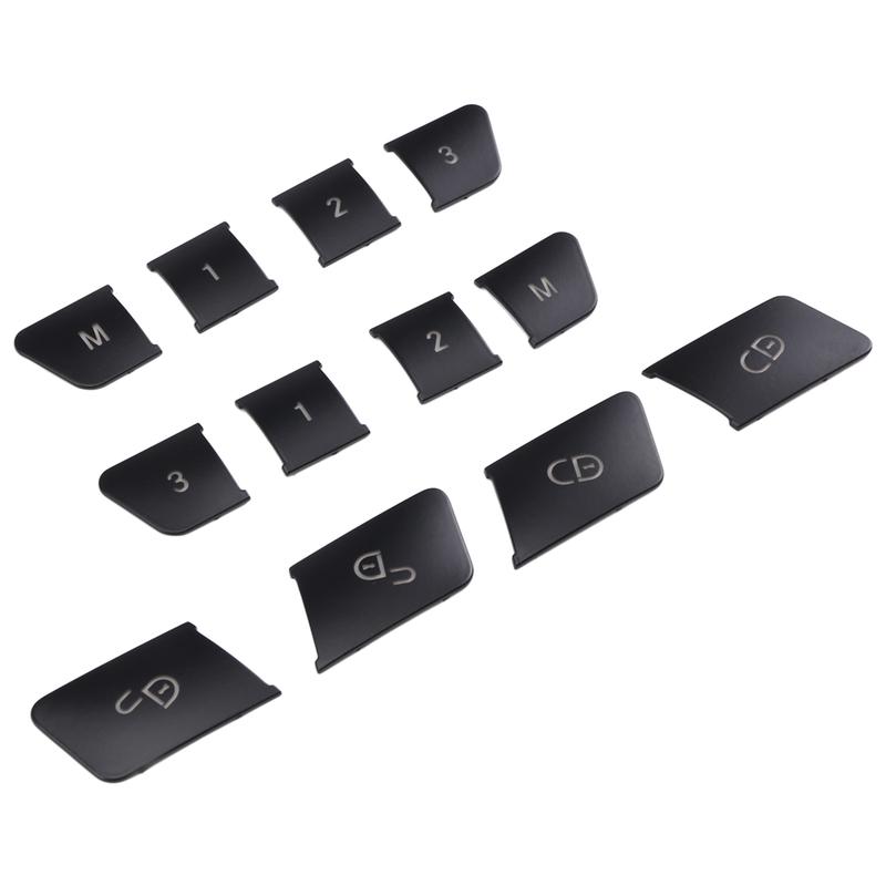 12Pcs Car Door Seat Memory Lock Switch Buttons Stickers Cover Trim for Mercedes Benz a B C E Class CLA GLA GLE GL GLS ML