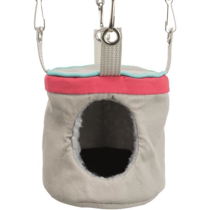 Abri Pour Rongeurs - Trixie - Suspendu - Coton - Fourrure D'agneau - Gris