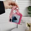 Gradient Wrist Strap Flip Phone Case for Samsung Galaxy Z Flip 6 5 4 3 Flip6 Flip5 Flip4 Flip3 Hinge Protection Shockproof Cover