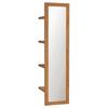 Wall Mirror with Shelves 30*30*120 cm Solid Teak Wood