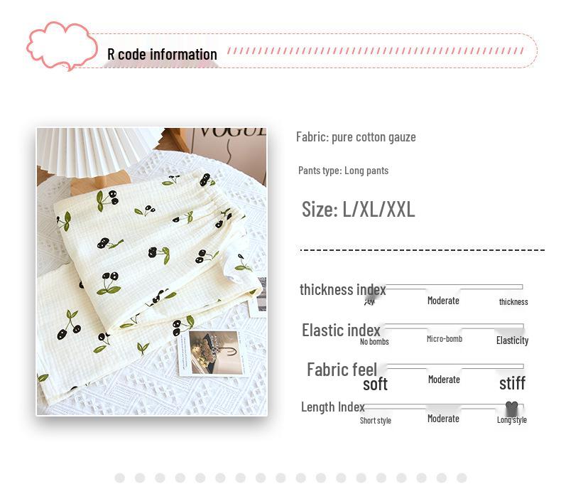 Celobavlněné těhotenské gázové šaty před porodem s kalhotami, poporodní pyžamo a noční košile pro kojení Letní svrchní oděv