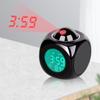 Portable Smart LCD Projection Electronic Alarm Clock with English Timed Announcement Multifunctional Thermometer Suitable for Home Office Desktop Use