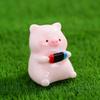 Pigs Figurines Mini Pigs Decors Waterproof Toy Playsets Miniature Doll Garden Figurines Cake Toppers Parties Favor
