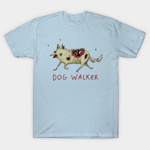 Men Black Print T-shirt Dog Walker No-Cut Transfer Paper Print Cotton Tshirt L светло-синий