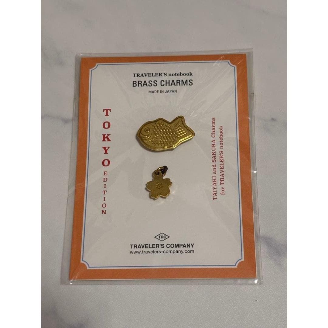 Travelers Notebook Brass Charm Tokyo Edition Taiyaki Sakura