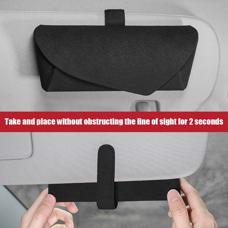 Sunglass Holder For Car Visor Magnetic Car Glasses Holder Multifunctional Ticket Card Clip Sunglass Car Visor Eyeglasses Box