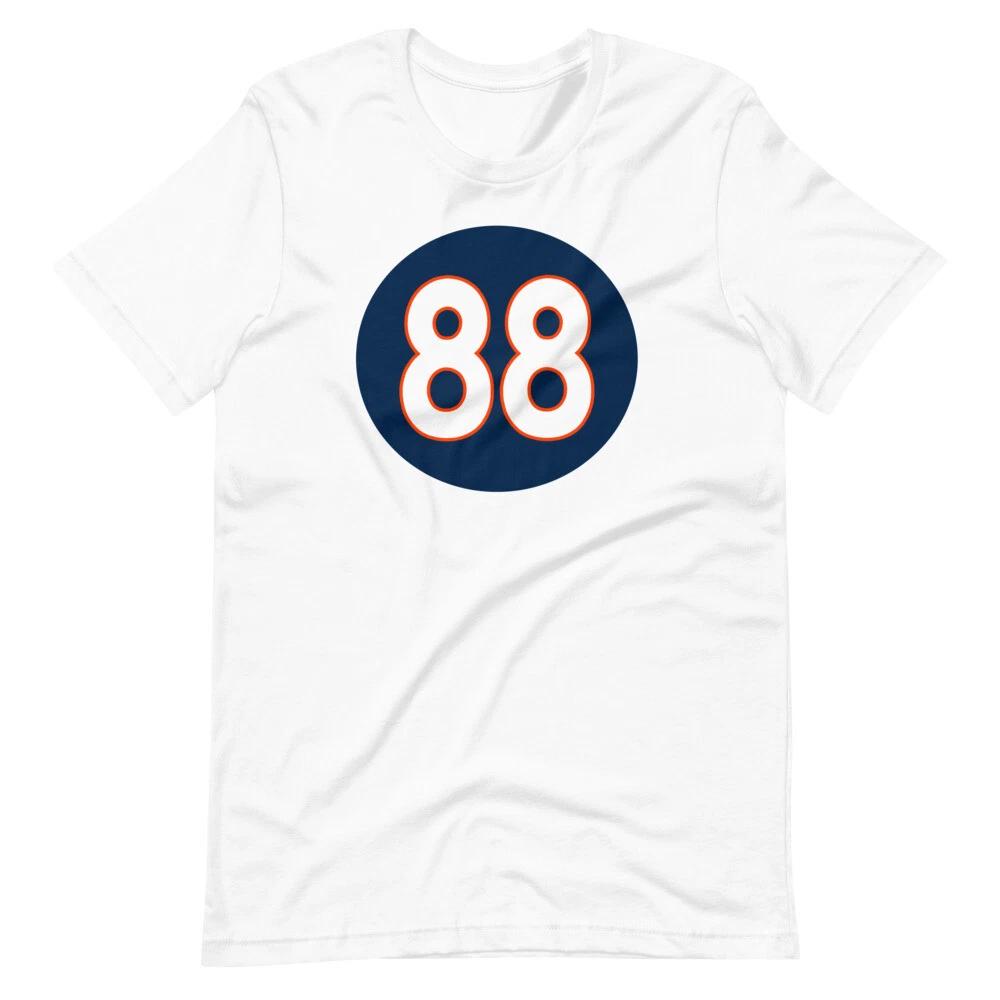 

DEMARYIUS THOMAS Tribute 88 Графическая футболка Футбол Белая Короткий рукав 100% Хлопок Футболка Мужские Футболки Топ 3XL