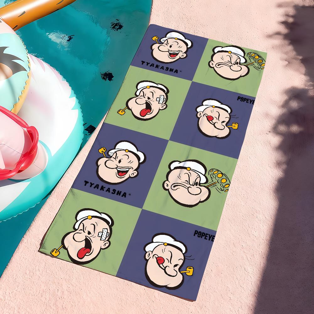 Cartoon funny P-PopeyeS Towel Drying Bath Towel Applicable To Light Swimming Camping Yoga Beach Out
