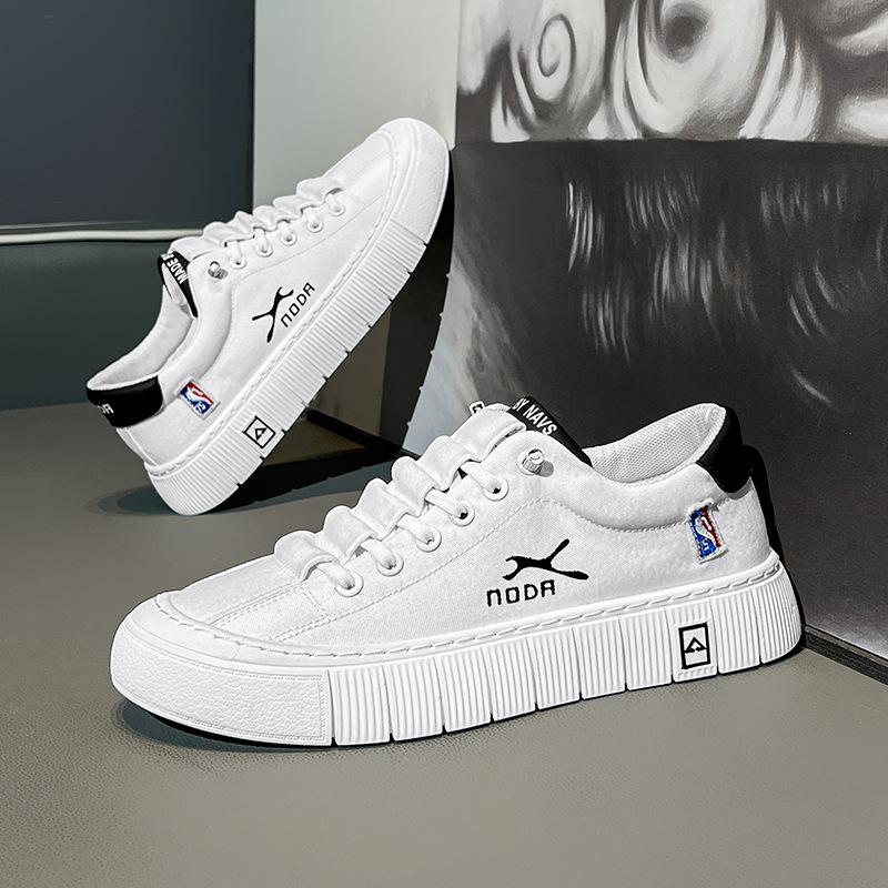 

Men s shoes 2025 spring new trendy brand youth little white sports board shoes non-slip men s soft-soled shock-absorbing casual shoes 44 белый